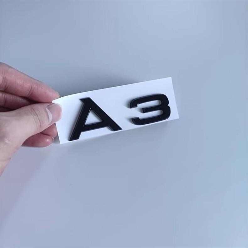 Audi A3 A5 A7 black rear emblem, rear lettering, 45 four-wheel drive, engine displacement lettering, grille emblem, four-ring emblem, modification