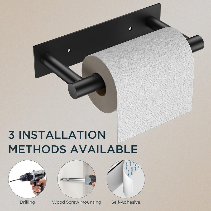 304 Stainless Steel Paper Towel Holder Napkin Holder Punch-Free Rotating Toilet Paper Holder Bathroom Bathroom Roll Paper Holder Cross-Border