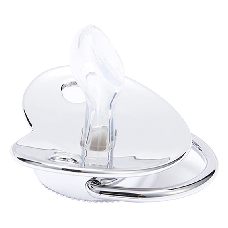 2022 nueva venta caliente transfronteriza plata diamante corona bebé chupete punto diamante bebé chupete