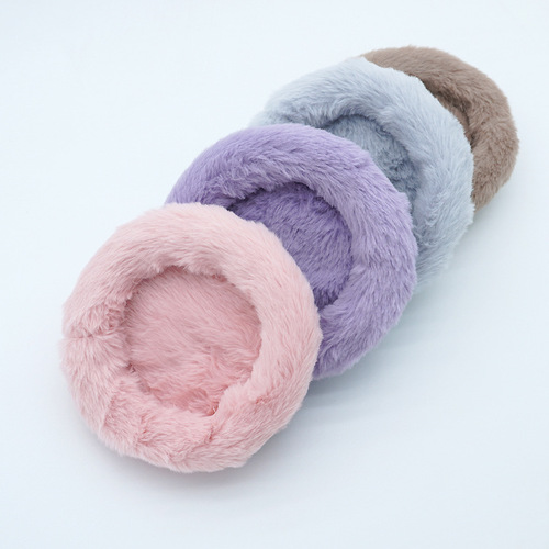Hamster Nest Pad Winter Round Warm Bedding for Rabbits Chinchillas Hedgehogs and Dormant Cotton Pads for Golden Bears Small Pet Bedding