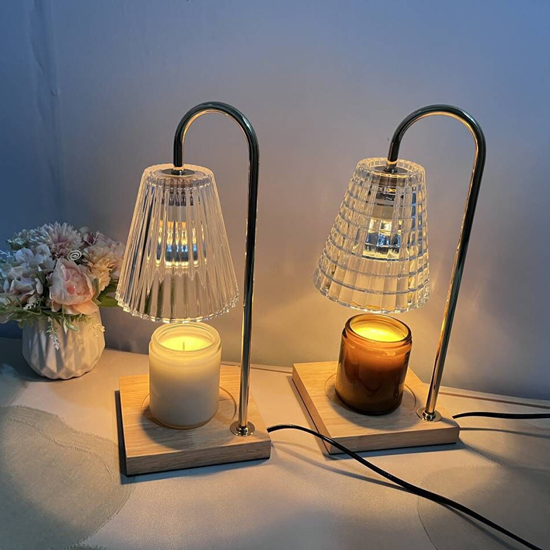 Lámpara de aromaterapia dedicada transfronteriza moderna lámpara de fusión de cera de vidrio creativa dormitorio cabecera Nórdico tiempo libre de humo vela lámpara de fusión