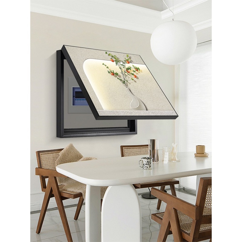 メーターボックス装飾絵画クリームスタイルパンチフリーパワーボックス弱電流ボックスメーターボックスブロック吊り絵画 2025 新スタイル|undefined