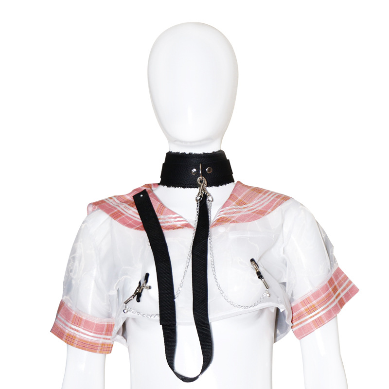 久爱sm情趣项圈乳夹颈套脖套乳头夹捆绑束缚女王女仆调教牵引圈