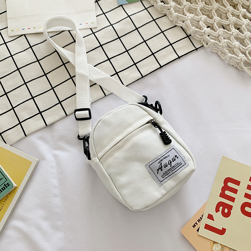Mobile Phone Bag, Small Bag, Men's New Trendy Cross-Body Bag, Women's Bag, Student Korean Style Simple Small Shoulder Bag, Mini Canvas Coin Purse Mobile Phone Bag, Small Bag, Men's New Trendy Cross-Body Bag, Women's Bag, Student Korean Style Simple Small Shoulder Bag, Mini Canvas Coin Purse