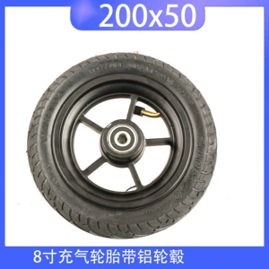 Kugoo S1, S2, S3 elektrik skuter üçün 8 düym 200X50 şişmə təkər, alüminium disklə