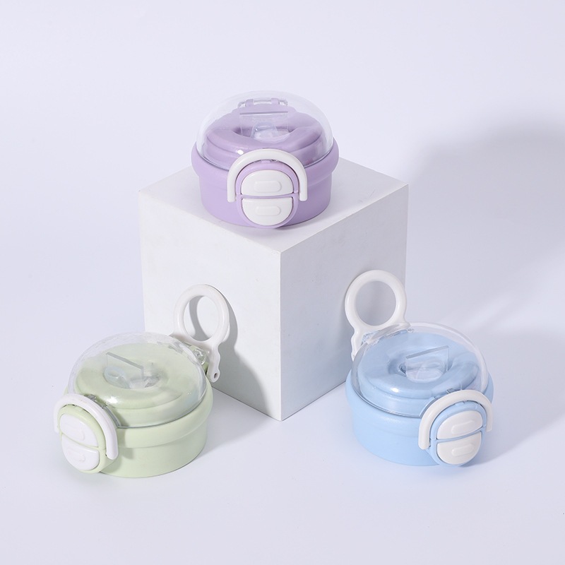 Durable Childrens Water Bottle With Dual Drink Straw Lid_voghion.com