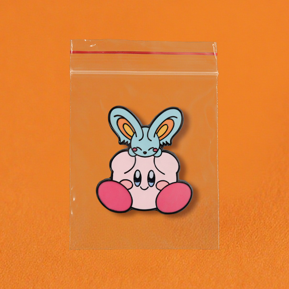 Kirby Cartoon Character Brooch Creative Rabbit Badge Anime Peripheral Enamel Pin Jewelry Kidsren's Accessories Gifts