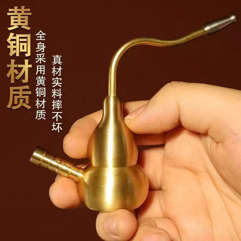 純粋な黄銅の瓢箪の水のたばこの壺の両用の水は黄銅の水のたばこの袋の4つのタイプの男性の金属の水のパイプを濾過してたばこを挿します|undefined