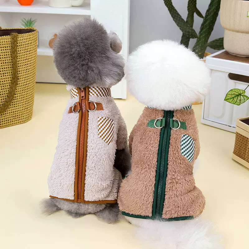 宠物服装狗衣服外贸双D型环四腿绒衣秋冬款中小型犬爱宠衣服批发