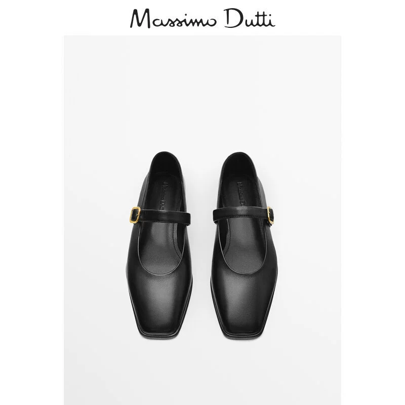 Massimo Dutti, женская обувь на плоской подошве, низкий вырез, тренд сезона, натуральная кожа