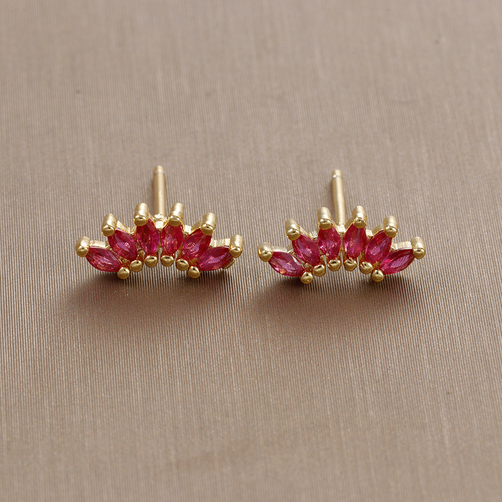 6g Weight 18K Gold Plated Plating Material Zircon Inlay Material Ear Studs Classification 1 Pair Quantity Daily, Street Occasion Copper Material Geometric Pattern Women's Gender Plating, Inlay Design IG Style, Shiny Style 1 Pair Ig Style Shiny Geometric Plating Inlay Copper Zircon 18k Gold Plated Ear Studs 5