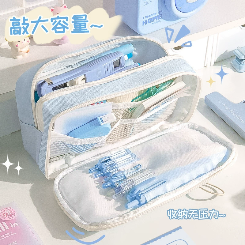 Capacious pencil case, children's storage system, for secondary school