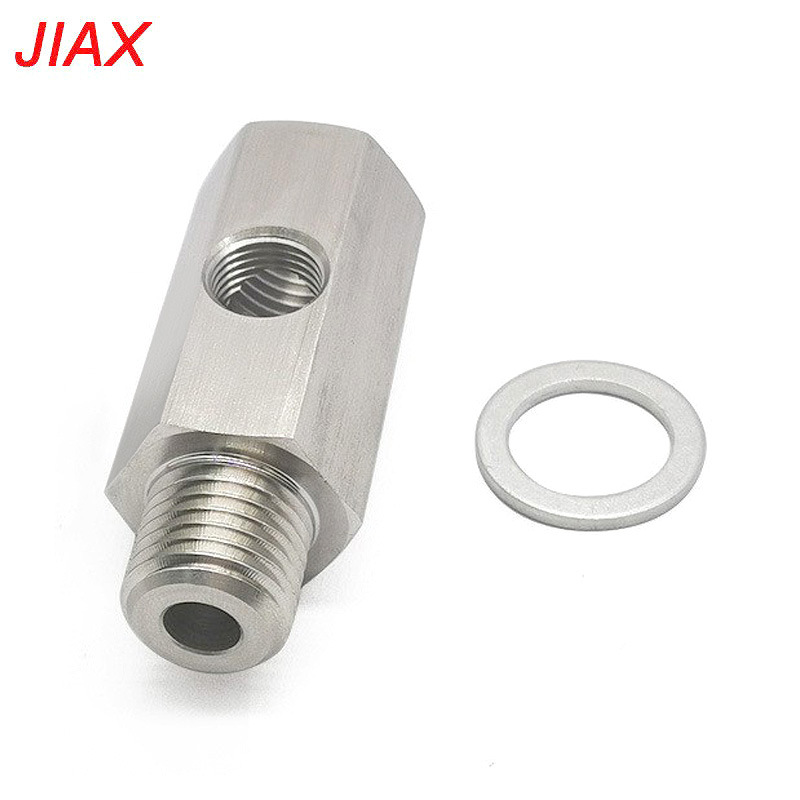 Coche modificado M14X1.5 rpm 1/8NPT orificio lateral tubo de suministro de combustible turboalimentado conector del medidor de presión de combustible T