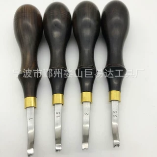檀木皮革边线器起拱起压边器烫边器划线器手工DIY皮革皮艺工具