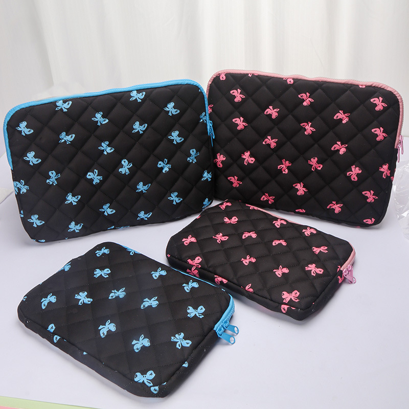 New Handheld Laptop Bag Women's 11 Inch 13 Inch 14 Inch Sleepbag Bow iPad Storage Bag