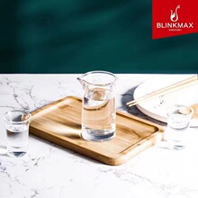 丽尊白酒杯分酒器套装带金刻度二两小酒壶玻璃家用高档酒店子弹杯