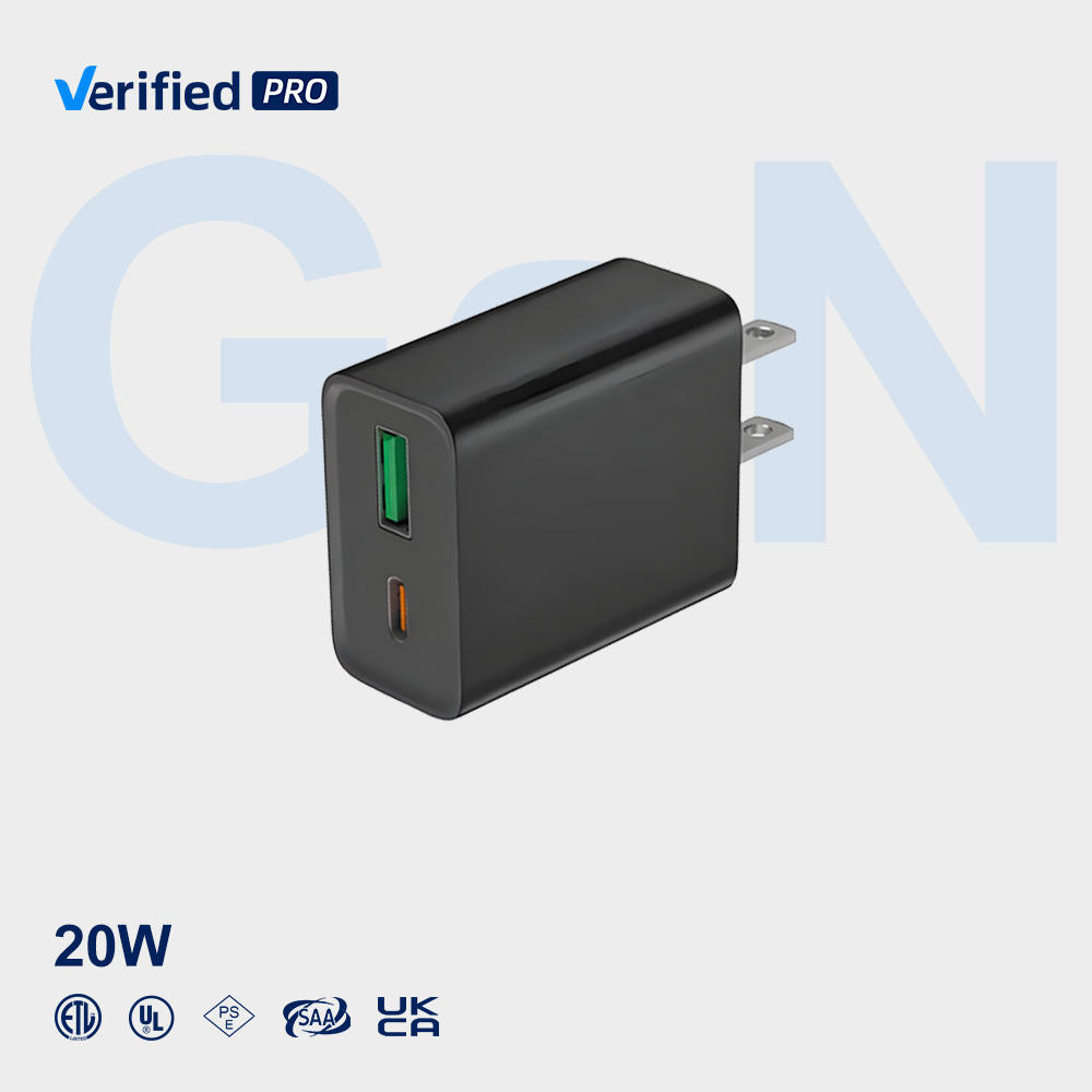 Mobile Phone Fast Charging Charging Head USB Charger Dual Port C-Type Wall Charger Fast Charging 20W