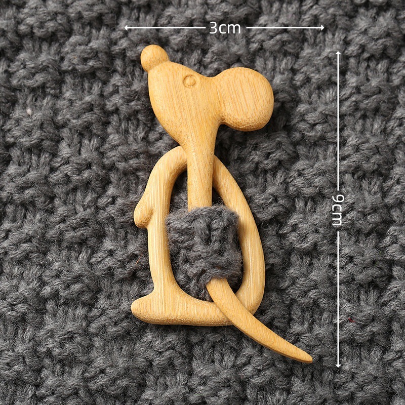 外贸热销Wooden Flower Daisy Pattern Brooch木制胸针送女孩礼物|undefined