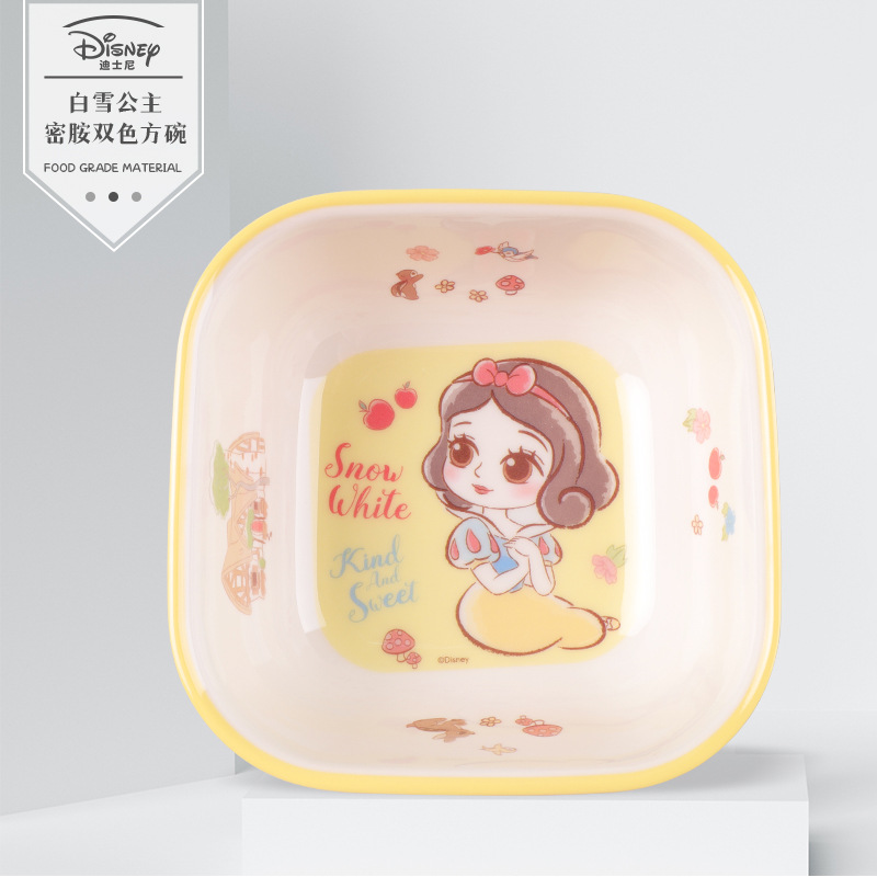 Vajilla infantil auténtica, plato dividido, tazón de resina de melamina con dibujos animados, tazón para comer para bebés, tazón resistente a caídas y al calor