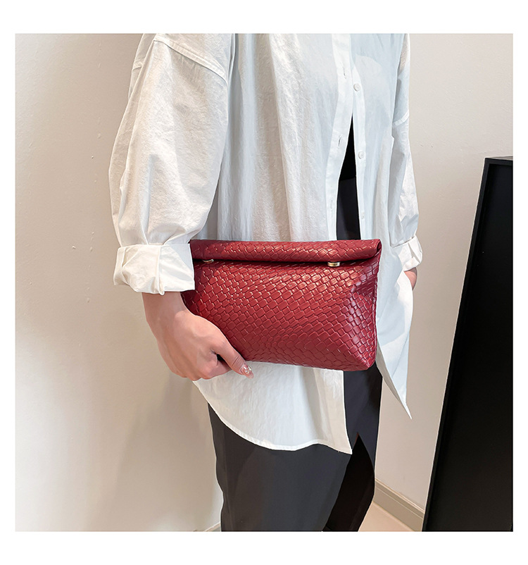 Pu Leather Solid Color Square Clutches display picture 13