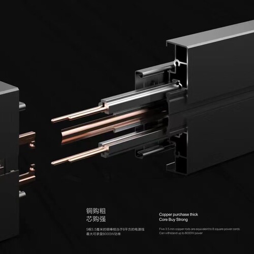 Track socket with switch, mobile sliding rail socket, British, European, American and Thai standard USB+typeC adapter, exposed and concealed