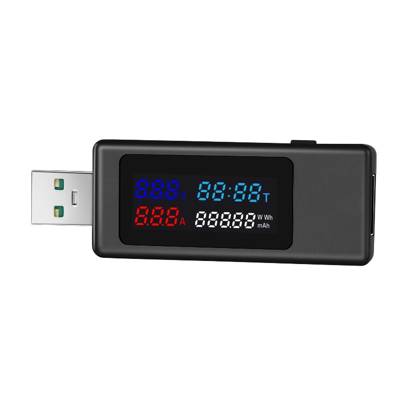便携120W电压表电流表充电器检测仪测表仪彩屏usb测试仪 KWS-V30