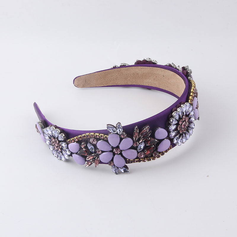 Baroque Retro Palace Style Flower Rhinestone Headband display picture 4