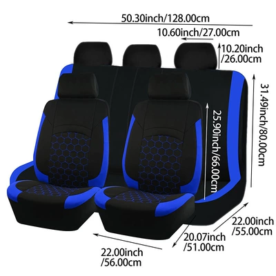 Seat cushion, seat cover: Seat Cover, Black and Red, Black