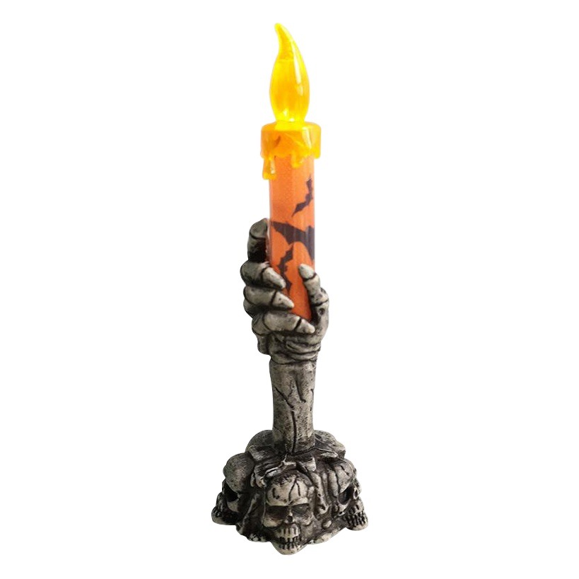 Luces decorativas de Halloween lugar del partido diseño accesorios cráneo fantasma de mano luz de la vela LED electrónico Luz de calabaza
