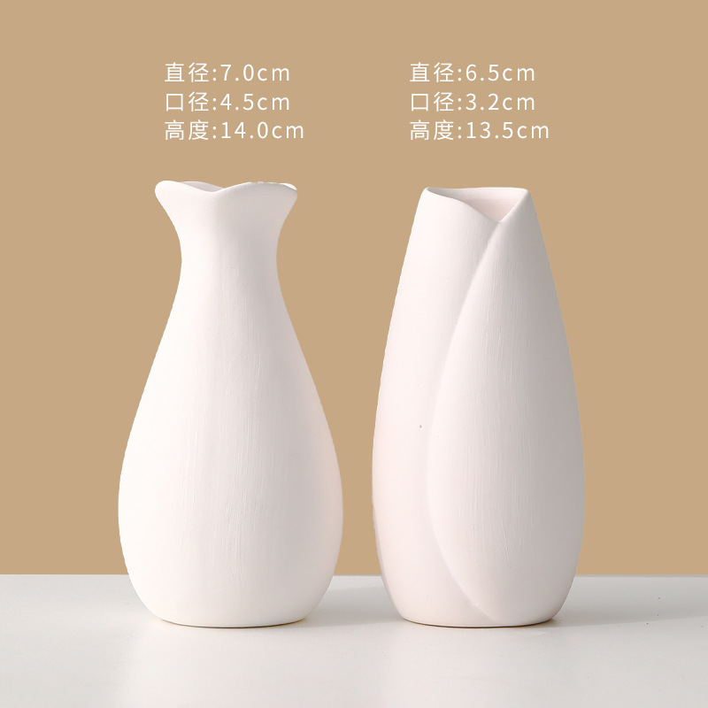 Jarrón de cerámica en blanco simple bricolaje blanco embrión bajo vidriado pintura de color sin yeso pintura de la mano de los niños de cerámica en blanco liso envío gratuito