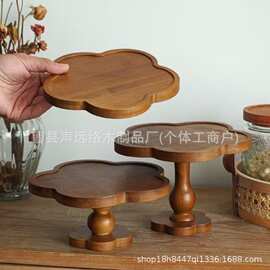 现货实木盘子木质托盘家用圆八角形餐盘水果点心早餐盘寿司摆盘