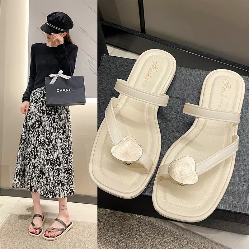 2024, новые шлепанцы для женщин, летние нескользящие тапочки в сказочном стиле, универсальные интернет-знаменитости с плоской подошвой, оптовая продажа