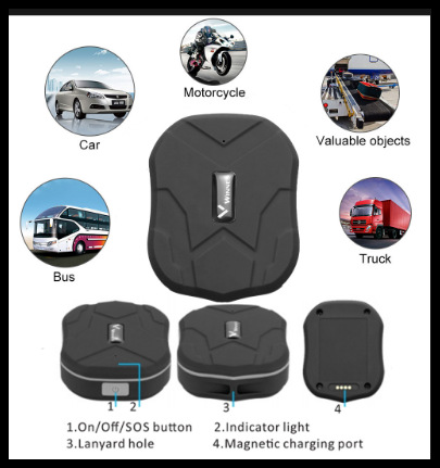 Personal Car Gps Locator Gps Tracker Small Model Tk905 Real-Time Tracking Export Model