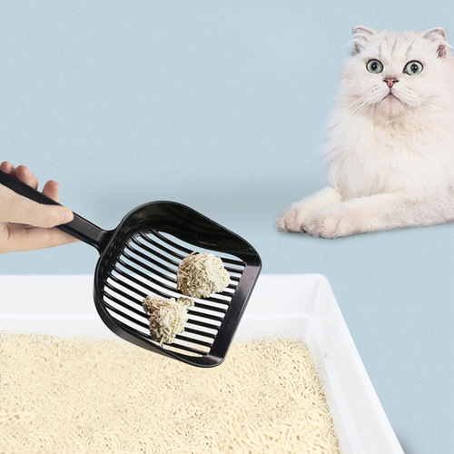 Amazon new plastic cat litter shovel thickened and extended pet cat litter shovel cat toilet cleaning supplies wholesale
