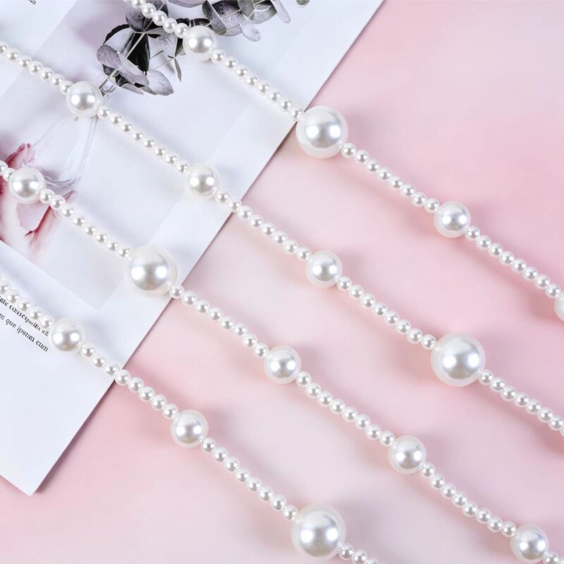 Pearl-Decorated Curtain Accessories, French-Style Romantic Bead Chains, Light Luxury Faux Pearls, Classic Versatile Soft Furnishings Pearl-Decorated Curtain Accessories, French-Style Romantic Bead Chains, Light Luxury Faux Pearls, Classic Versatile Soft Furnishings