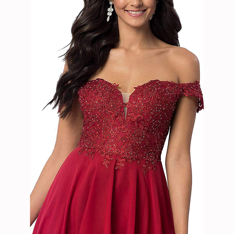 Minivestido de encaje ajustado de estilo nuevo 2026, corto por delante y largo por detrás, para fiesta de graduación de estudiantes, de comercio exterior Amazon