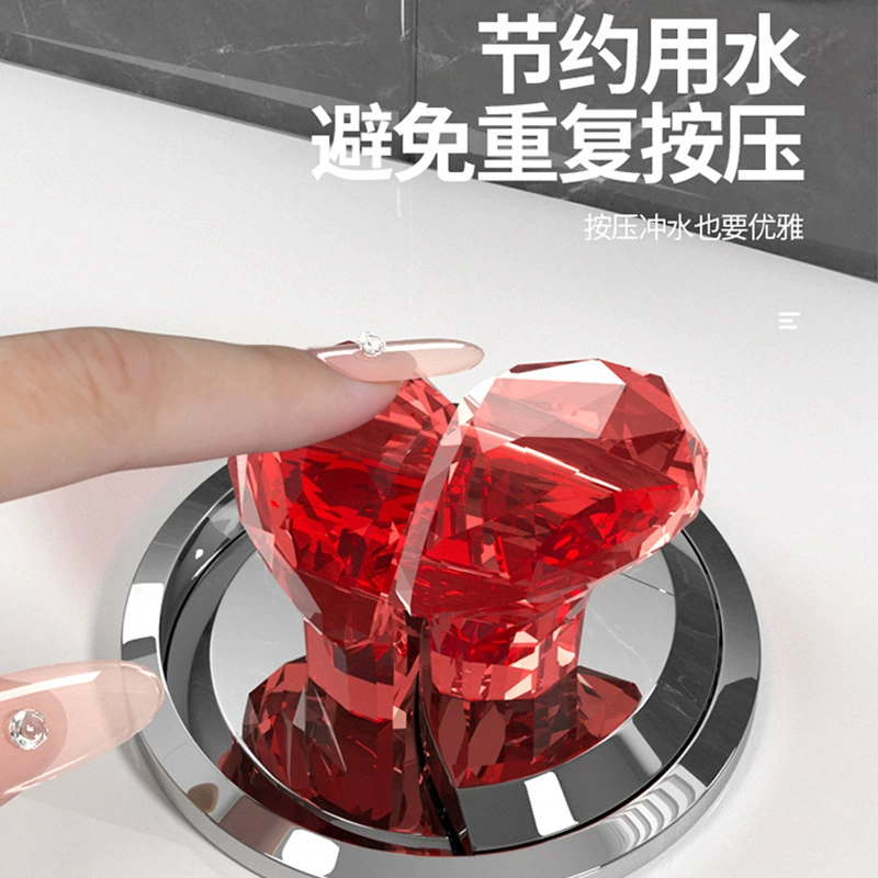 Любовь Туалет пресс Туалет бак для воды Кнопка вспомогательный творческий цвет в форме сердца Кнопка смыва удобно