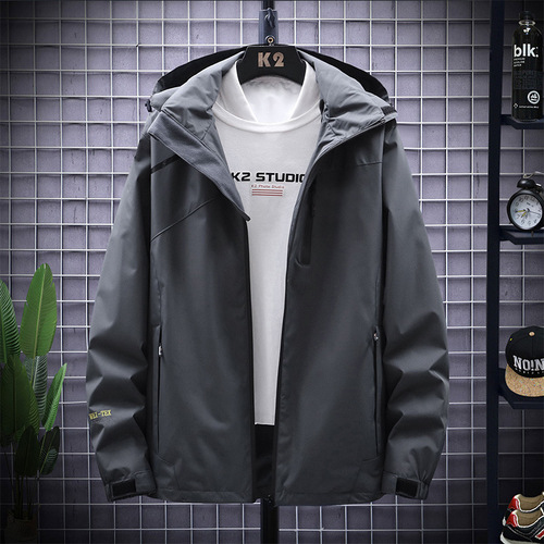 Sheng Tianlong outdoor jacket couple spring and autumn hooded work jacket windproof jacket one drop work clothes