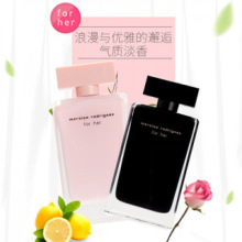 跨境外贸纳西素For her女士香水黑色瓶粉色麝香女士香水批发100ML