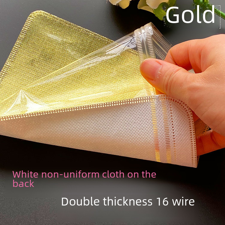 7*11 Small Gold Pouch Makeup Tools Nail Silver Packaging Bag Hardware Automotive Accessory Semi-Transparent Polybag