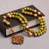 Organic wooden rosary, necklace, accessory, European style, wholesale