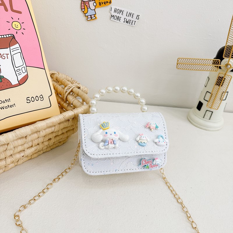 Nuevo encaje perla arco bolso cuadrado bolso de estilo extranjero versátil pequeño viento fragante bolso de chicas bolso de moda bolso de niños