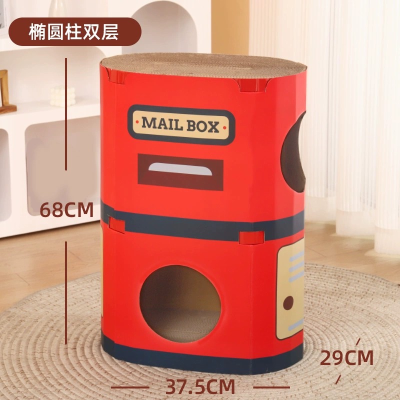 Gato arena gato tablero del rasguño integrado gato garra tablero resistente al desgaste no-chip etiqueta de la pared vertical cartón corrugado papel gato casa molienda garra