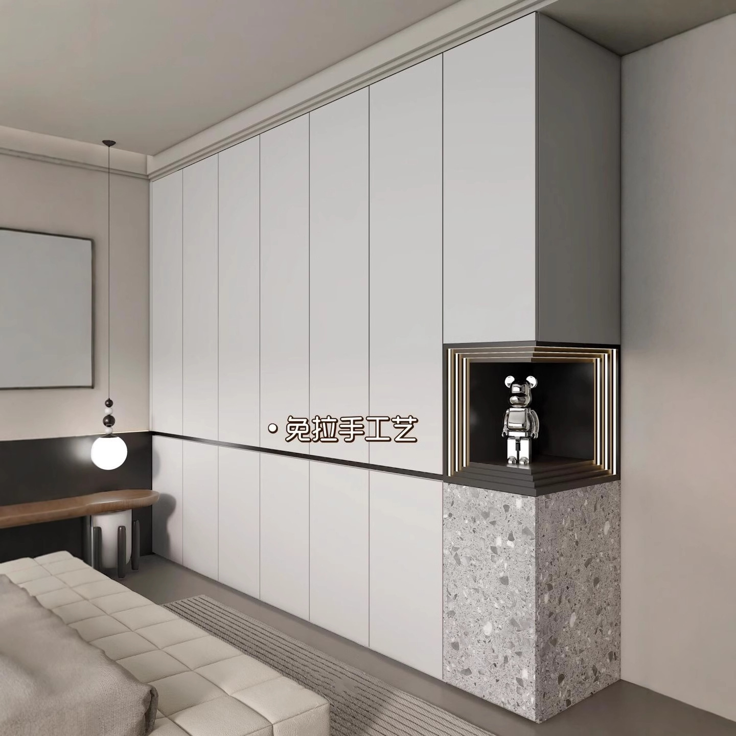 Whole House Custom Wardrobe Factory Solid Wood Integrated Cabinet Cloakroom Bedroom Furniture Storage Cabinet Modern Simple Style