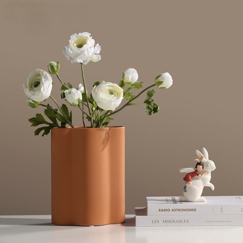 Nube creativa forma florero de cerámica decoración del hogar Decoración suave decoración de la habitación modelo Nordic decoración de flores secas