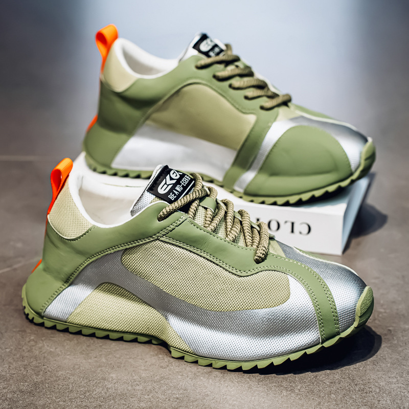 2025 primavera y verano nueva moda todo-fósforo zapatos casuales cómodos Douyin net rojo el mismo estilo Forrest Gump zapatos deportivos para hombres