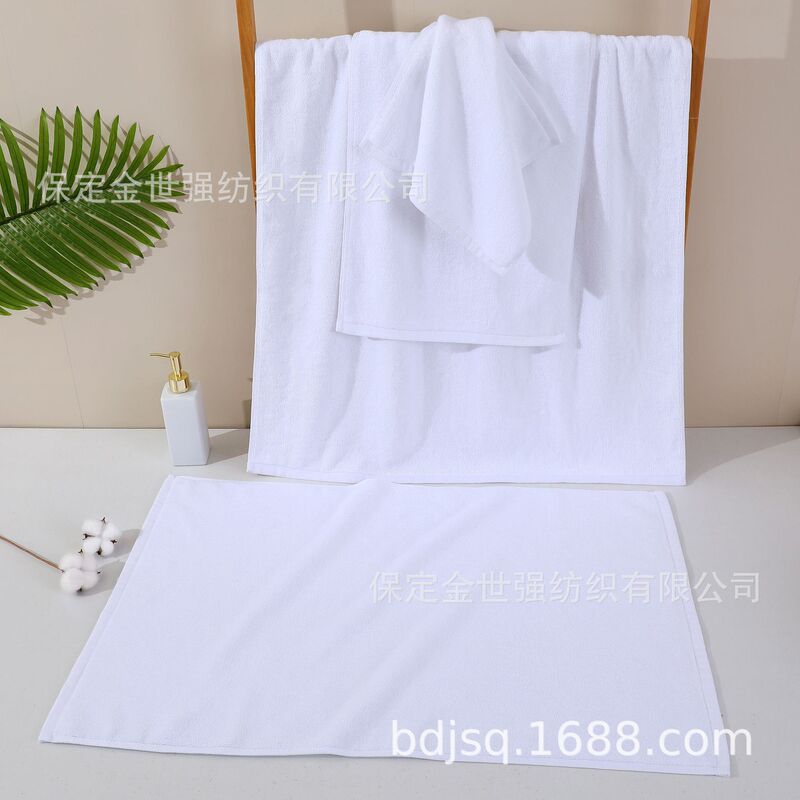 Floor Towel, Small Bath Towel, Pure Cotton White Floor Mat, 400g, Hotel and Guesthouse Use, White Stool Towel, 50*80, Jin Shi Qiang Floor Towel, Small Bath Towel, Pure Cotton White Floor Mat, 400g, Hotel and Guesthouse Use, White Stool Towel, 50*80, Jin Shi Qiang