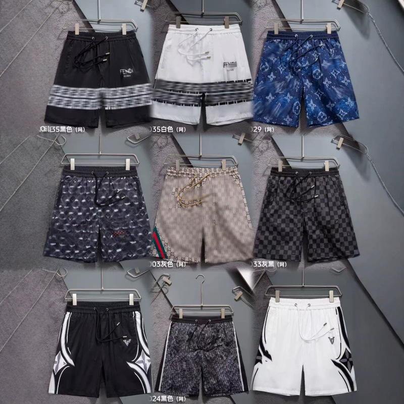 Cross-Border Original Wholesale Bur Fashion Beach Shorts with Prints, Light Luxury Casual Versatile Shorts, Trendy Hot-Selling Items. Collection