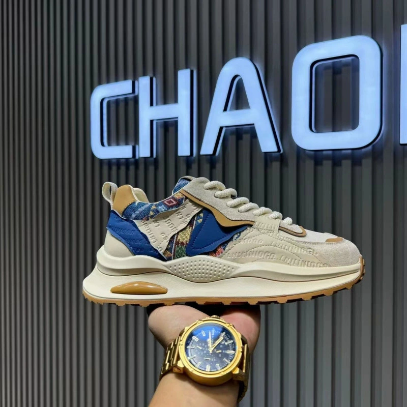 Мужская обувь 2024 осень новая мужская мода дикая мода легкая роскоши повседневная раскраска спортивная корейская версия обуви для мужчин