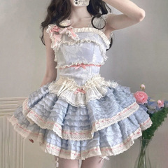 Lolita风铃云里雾里洛丽塔诗之春夏芭蕾风连衣裙蛋糕裙公主裙